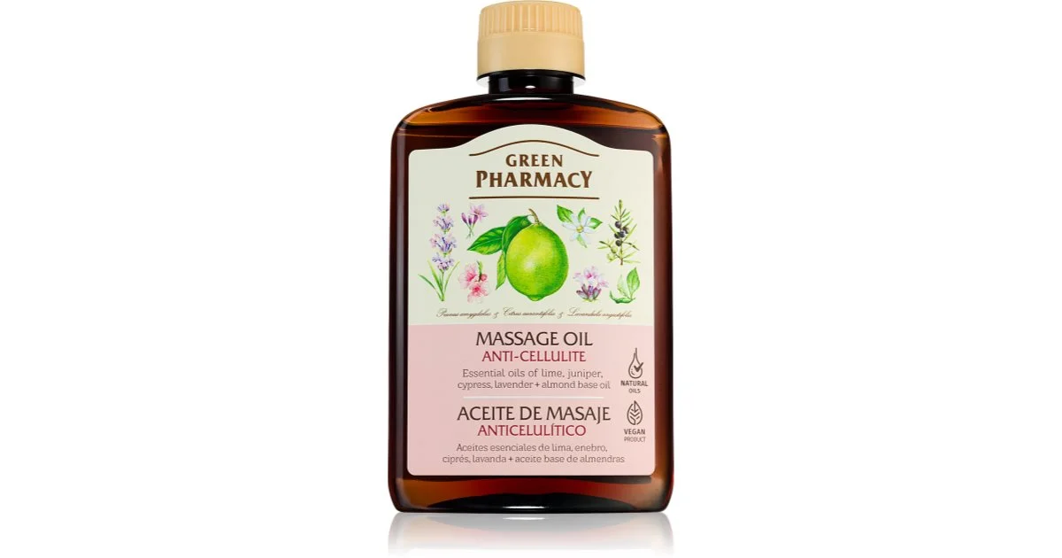 Green Pharmacy Oli Essenziali Di Lime Olio Per Massaggi Anticellulite 200 Ml