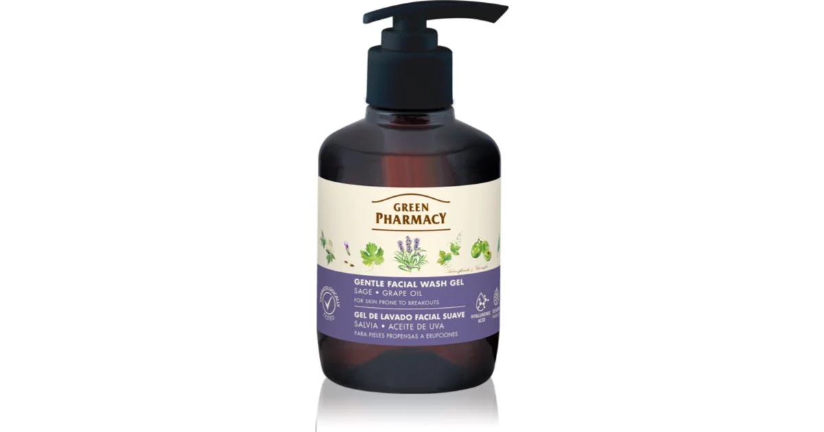 Green Pharmacy Salvia e timo gel detergente delicato per pelli con tendenza alle irritazioni 270 ml