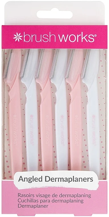 Rasoio per sopracciglia bianco e rosa, 6 pz