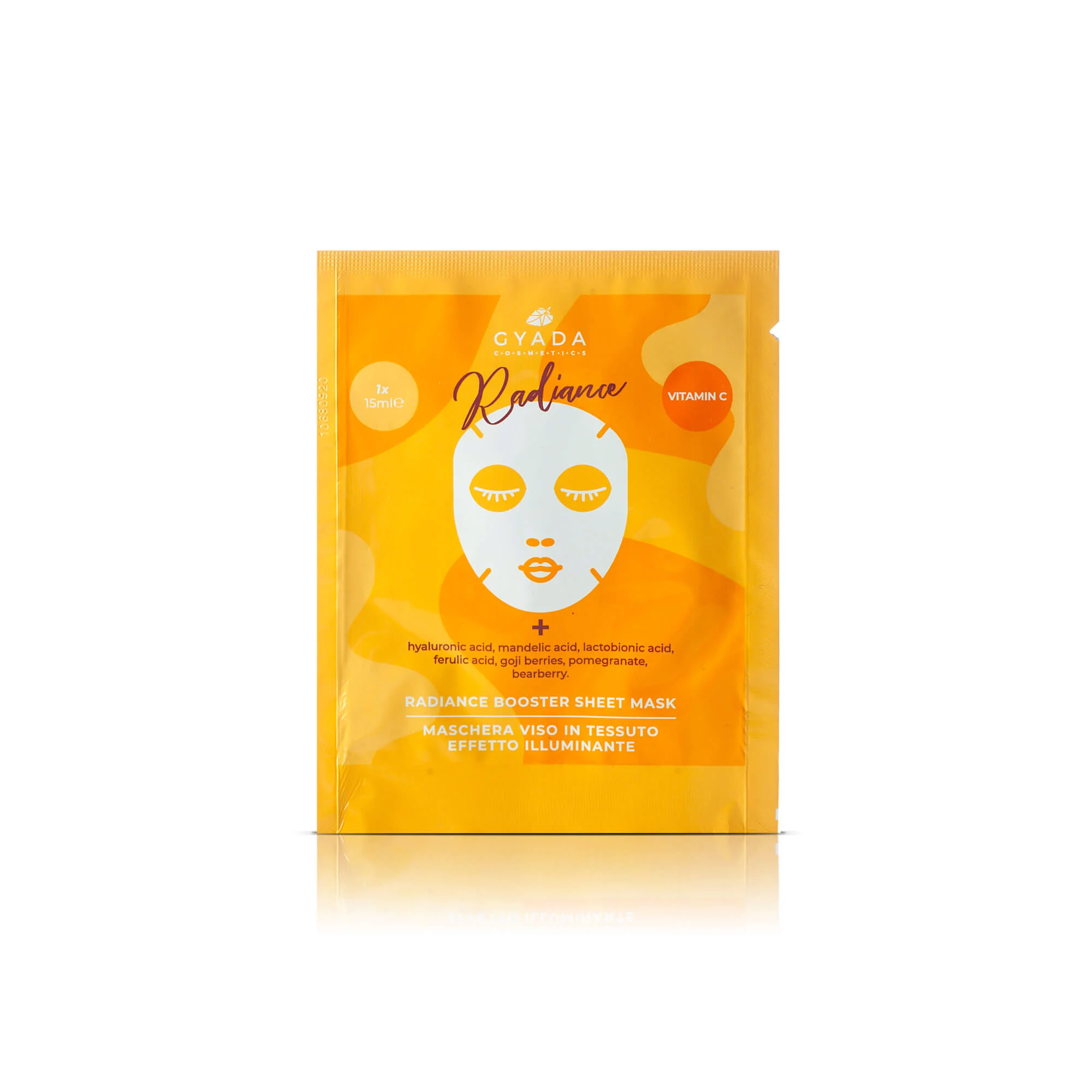 GYADA COSMETICS Radiance Booster Sheet Mask – Maschera Viso in Tessuto Illuminante