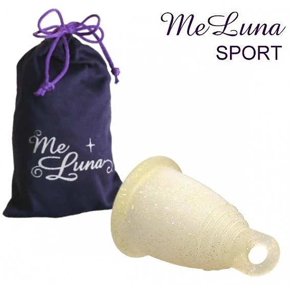 Coppetta mestruale, taglia M, glitter dorato