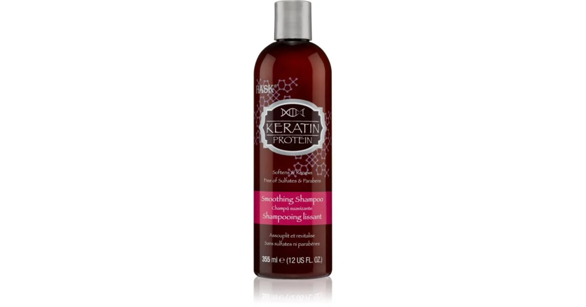 Hask Keratin Protein Shampoo Lisciante Per Capelli Rovinati, Trattati Chimicamente 355 Ml