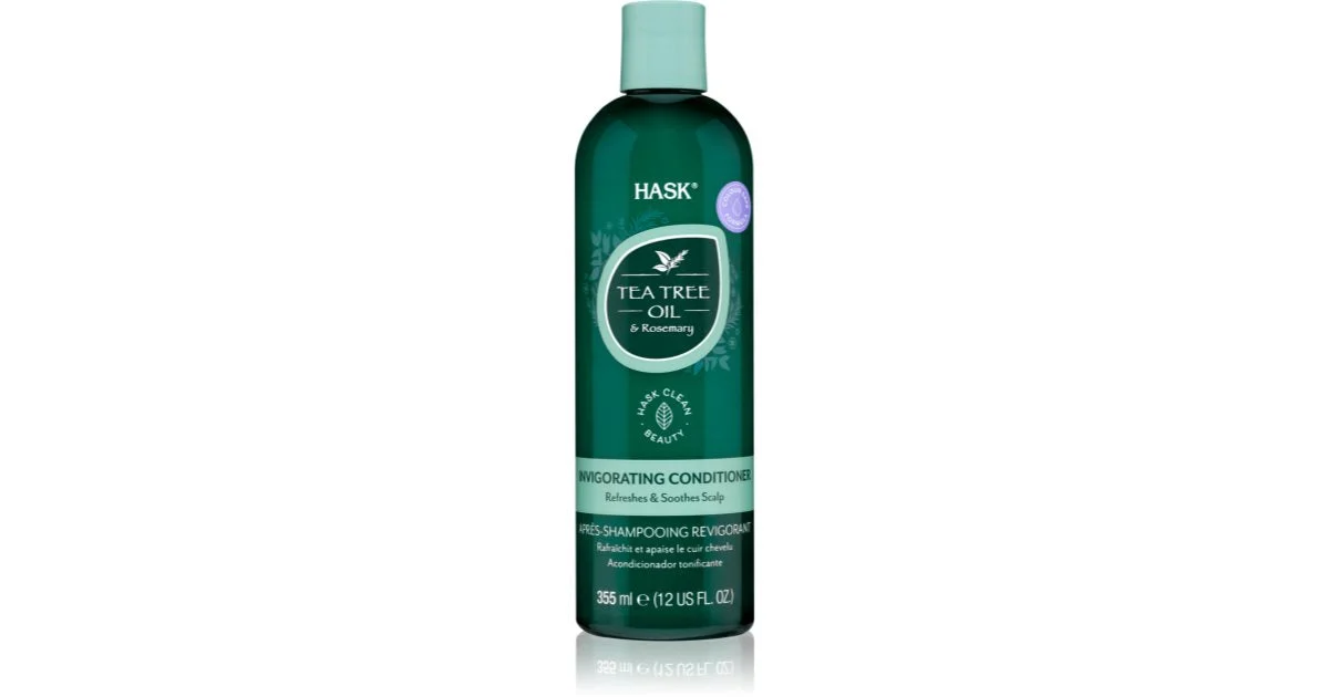 Hask Olio Di Tea Tree & Rosmarino Balsamo Rinfrescante Per Cuoi Capelluti Secchi Con Prurito 355 Ml