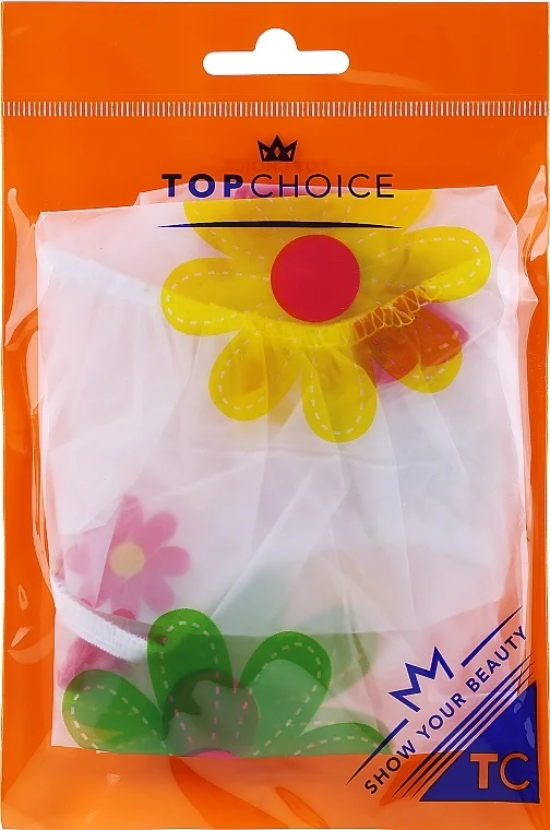 Cuffia doccia, 30369, trasparente con fiori multicolori