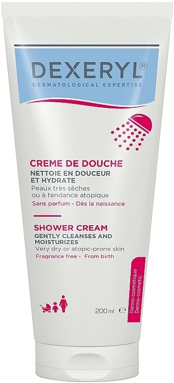 Crema doccia detergente per pelli molto secche e atopiche