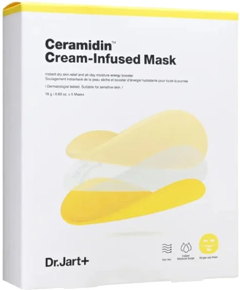 Dr. jart+ Maschera viso Ceramidin profondamente idratante (Infused) 5 x 18 g