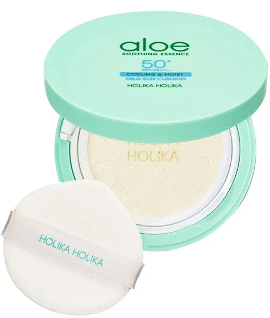 Holika holika Crema solare viso in spugna SPF 50+ essenza lenitiva all'aloe (cuscino solare delicato) 25 g