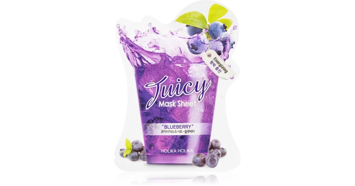 Holika Holika Juicy Sheet Maschera Al Mirtillo In Tessuto Energizzante 20 Ml