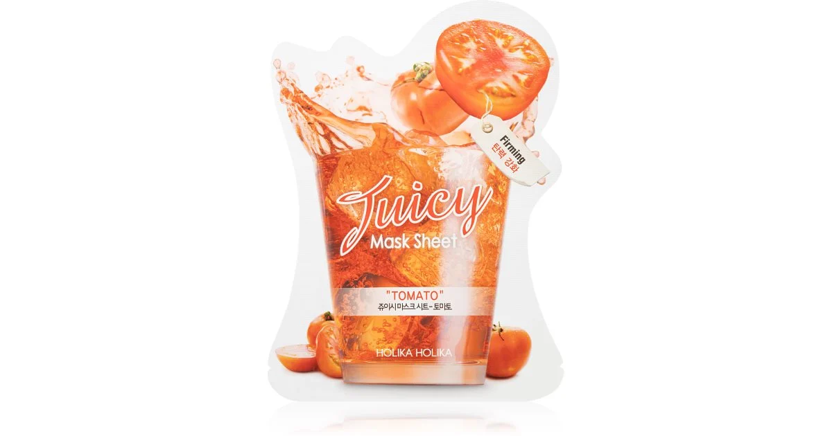 Holika Holika Juicy Sheet Tomato Maschera Rassodante In Tessuto Per Il Contorno Viso 20 Ml