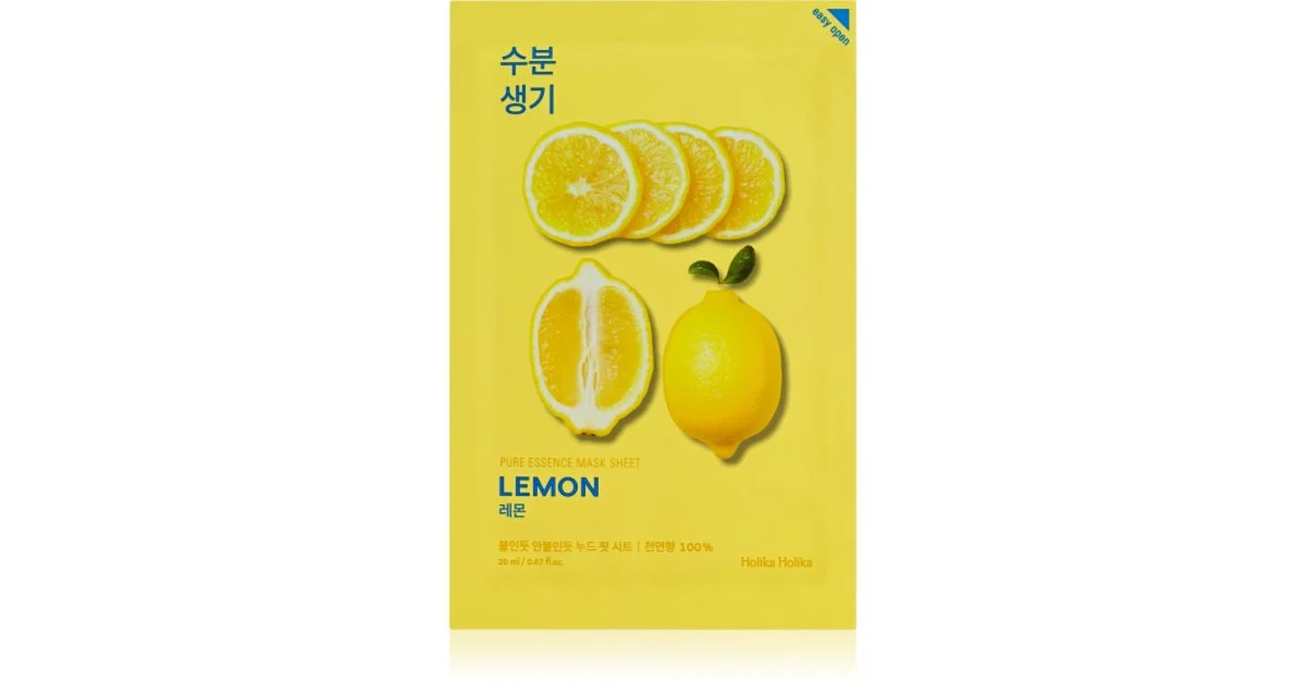 Holika Holika Pure Essence Maschera Foglio Limone 23 g