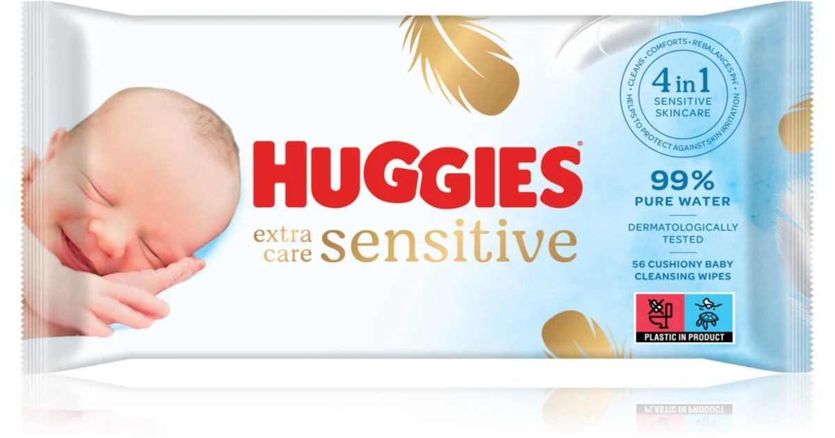 Huggies Extra Care Single salviette umidificate per bambini 56 pezzi
