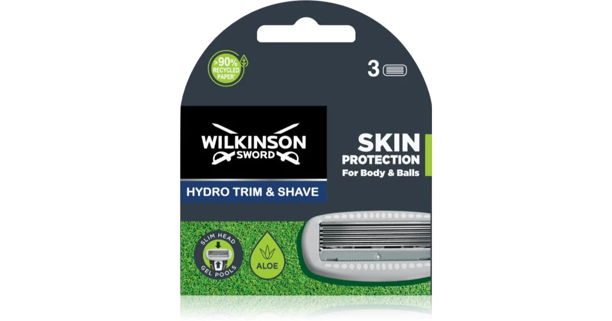 Wilkinson Sword Hydro Trim and Shave Skin Protection testina di ricambio 3 pezzi