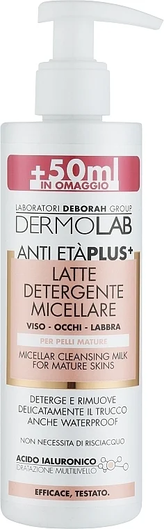 Latte micellare anti-età 60+ per il viso