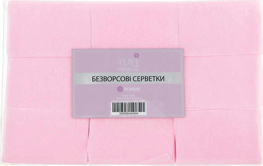 Salviettine di cotone, senza pelucchi, 4x6cm, 540 pezzi, rosa