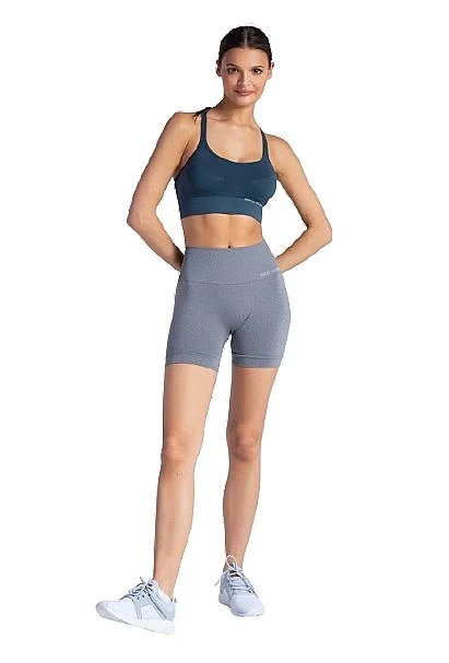 Shorts sportivi da donna "Seamless Melange 01", grigio