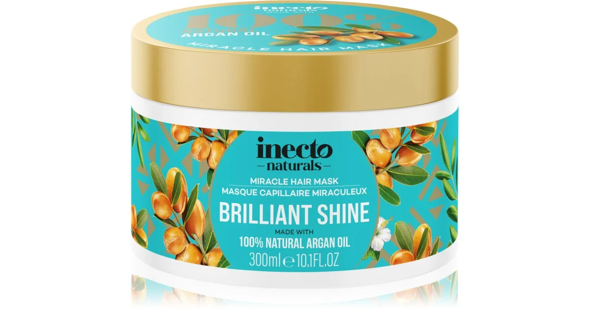 Inecto Argan Maschera Nutriente Per Capelli Brillanti E Morbidi 300 Ml