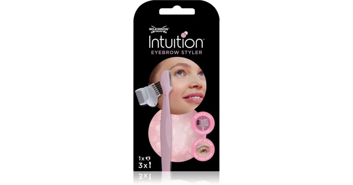 Wilkinson Sword Intuition Styler rasoio per depilazione femminile per sopracciglia 3 pezzi
