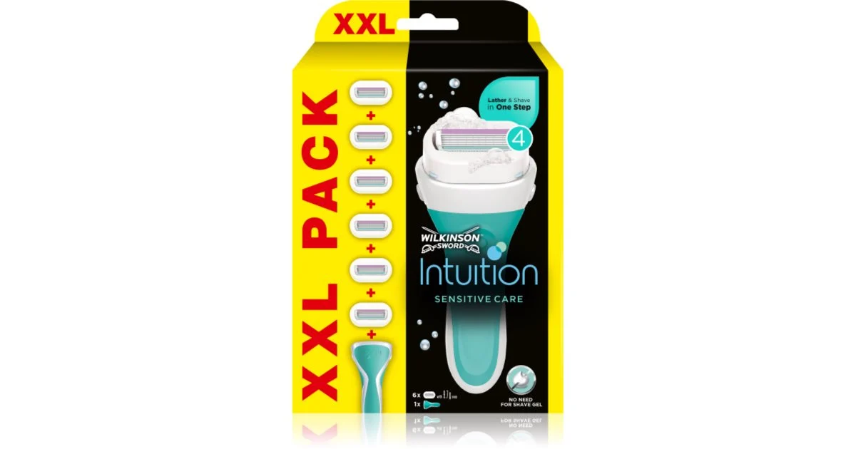Wilkinson Sword Intuition Sensitive Care rasoio + testina di ricambio 6 pezzi