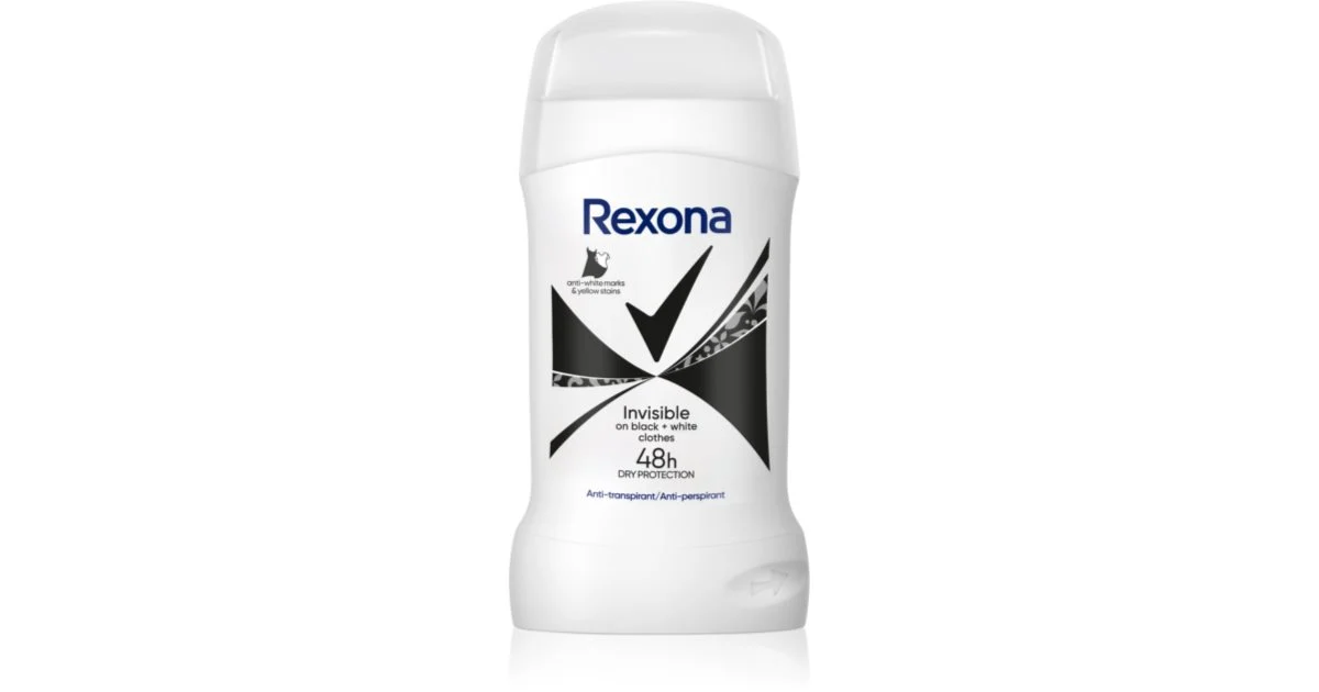 Rexona Invisible Black&White antitraspirante solido contro le macchie bianche 50 ml