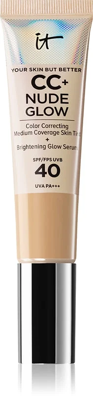 IT Cosmetics Your Skin But Better CC + Nude Glow fondotinta illuminante SPF 40 colore Medium Tan 32 ml