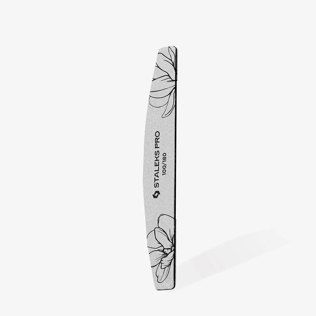 Staleks Lima per unghie minerale a mezzaluna Expert 40 100/180 - Lima per unghie minerale 25 pezzi