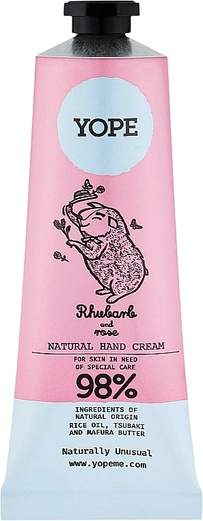 Crema mani naturale "Rabarbaro e Rosa"