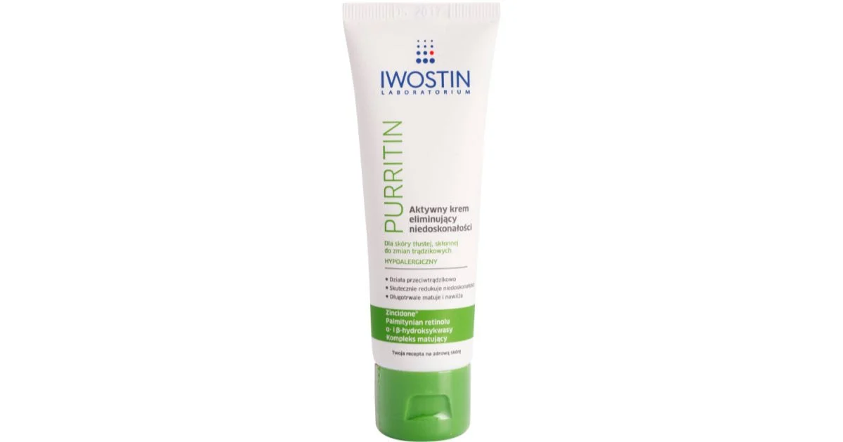 Iwostin Purritin crema giorno attiva contro le imperfezioni della pelle 40 ml