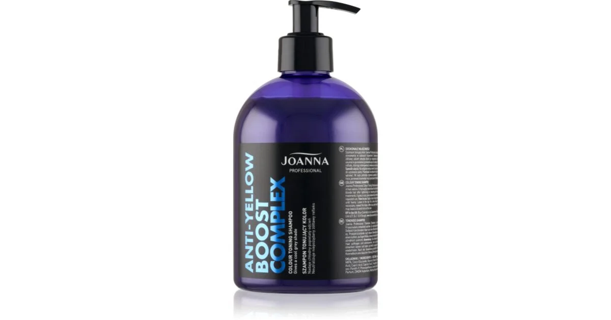 Joanna Professional Color Boost Complex shampoo rivitalizzante per capelli biondi e grigi 500 g