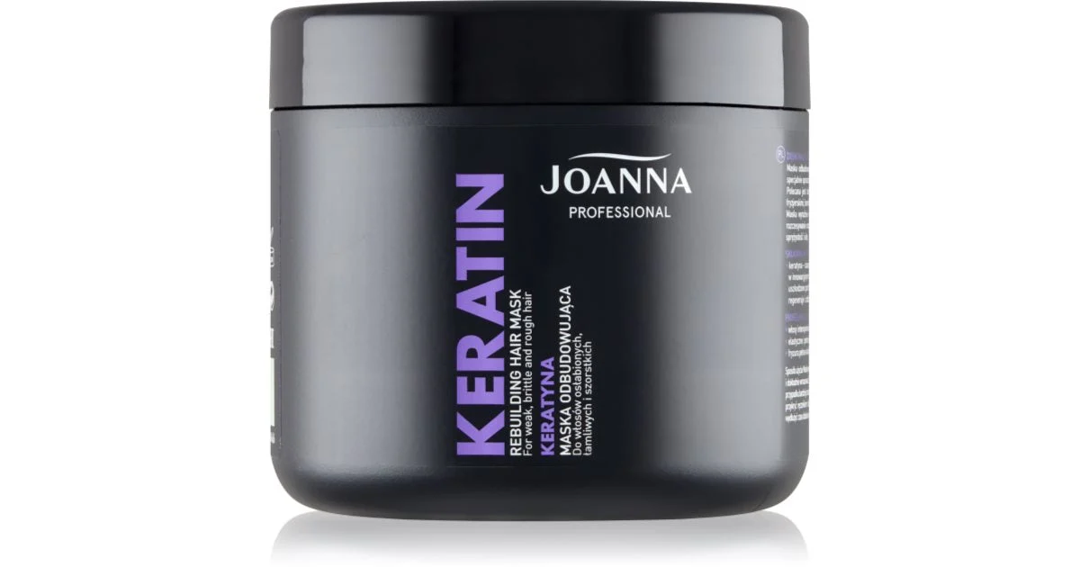Joanna Professional maschera alla keratina per capelli secchi e fragili 500 g