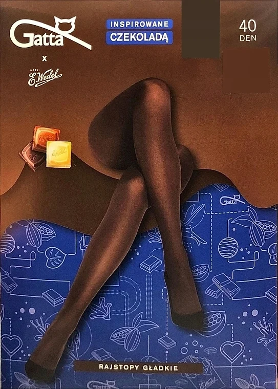 Collant profumati "Microfibra" 40 Den, cioccolato fondente
