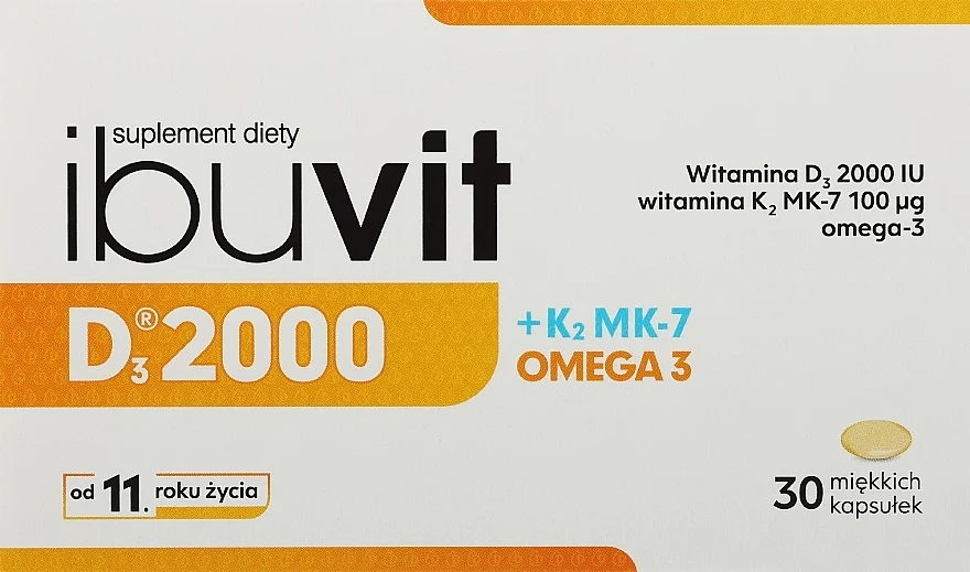 Integratore alimentare "IbuVit D3 2000 + K2 MK-7 Omega-3"