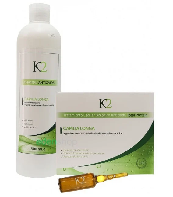 K2 Pack Anti-Fall Capia Longa Shampoo 500ml + Treatment 12x10ml