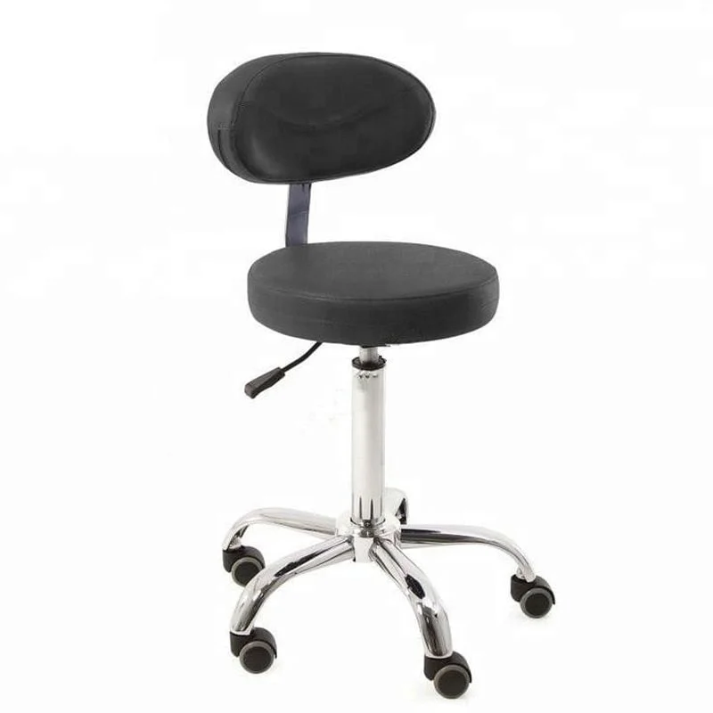 SGABELLO Nero SEDIA MANICURE PER ESTETISTA REGOLABILE IN ALTEZZA PER TAVOLO MANICURE CENTRO ESTETICO