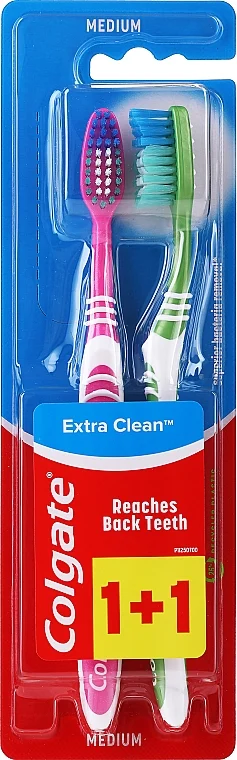 Spazzolini da denti, medio duri, rosa + verde