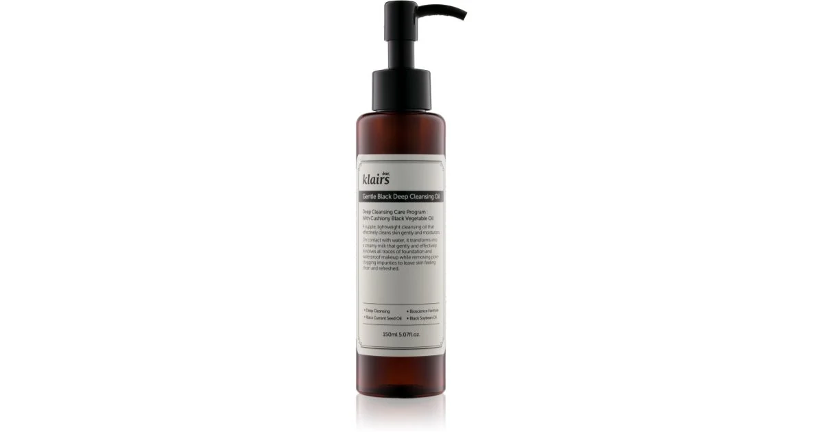 Klairs Gentle Black olio di pulizia profonda per pelli grasse 150 ml
