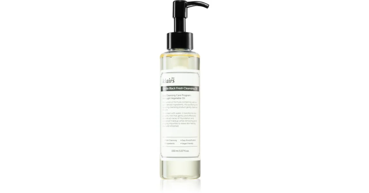 Klairs Gentle Black Fresh olio detergente delicato per pelli grasse 150 ml