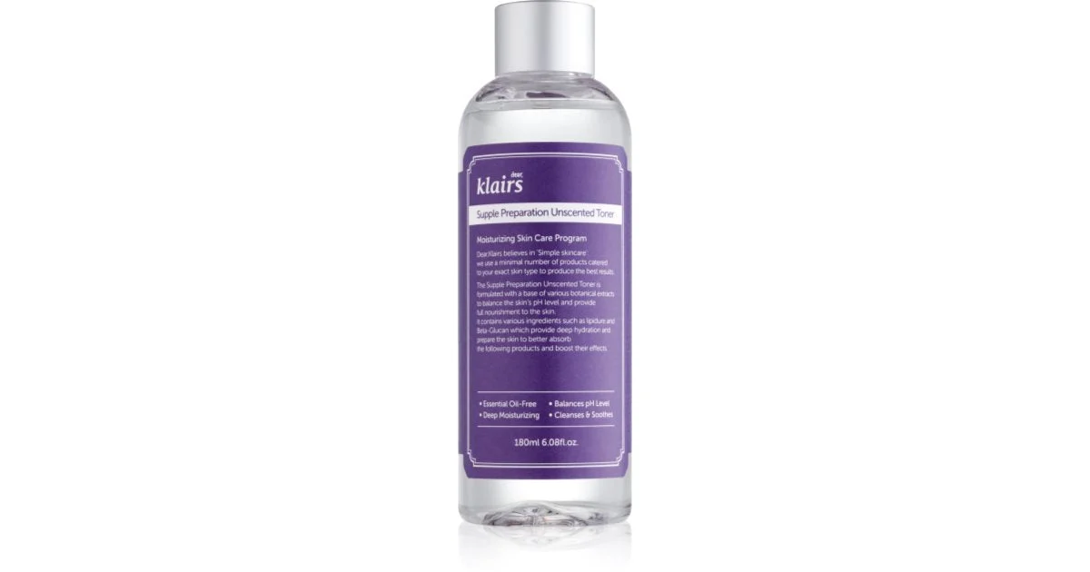 Klairs Supple Preparation Tonico non profumato 180ml
