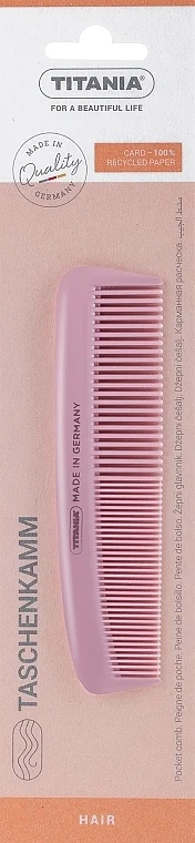 Pettine tascabile, 12 cm, rosa chiaro