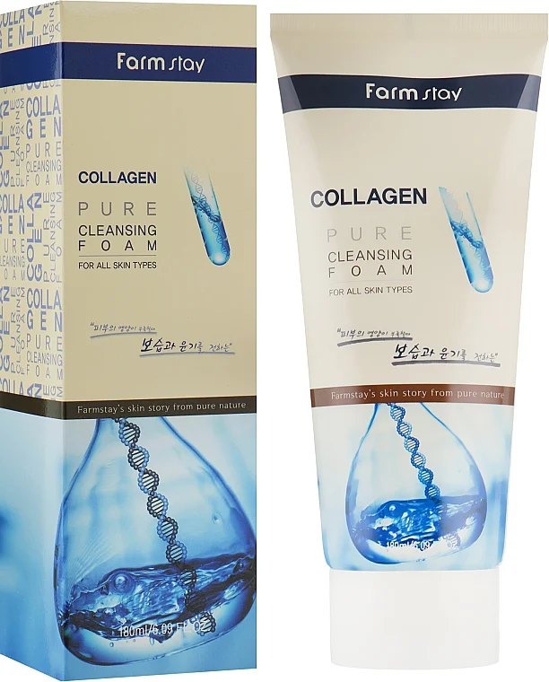 Schiuma detergente viso al collagene