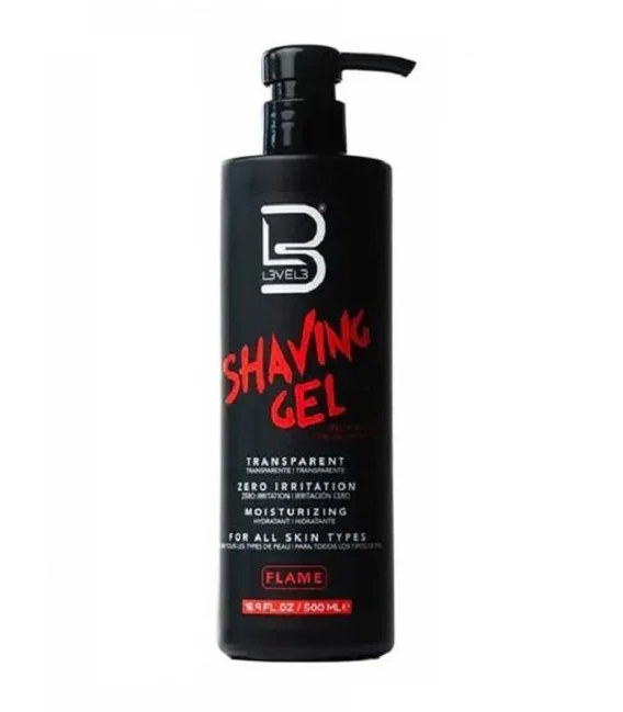 L3VEL3 Shaving Gel Flame 500 ml
