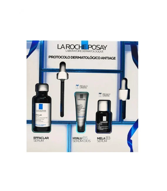 La Roche-Posay Effaclar Serum + Hyalu B5 Eye Serum + Mela B3 Serum Set