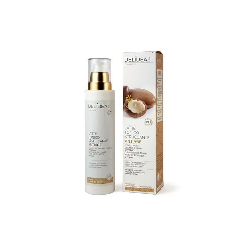 DELIDEA Argan e Dattero – Latte Tonico Struccante Antiage