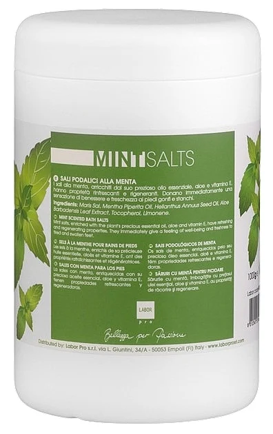 Sale da bagno al profumo di menta