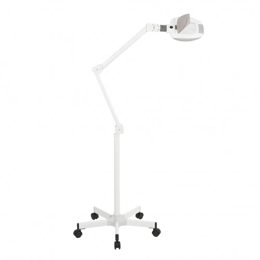 Lampada LED con Lente d’Ingrandimento 3 Diottrie con Punto Focale 5 Diottrie, Stativo a 5 Ruote