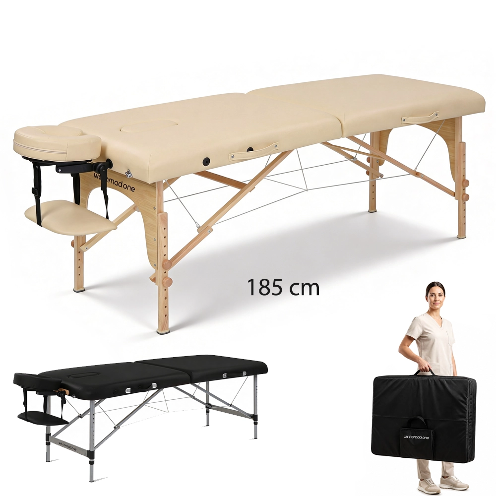 Lettino da Massaggio Pieghevole Portatile NOMAD ONE Weelko – Professionale in Legno o Alluminio
