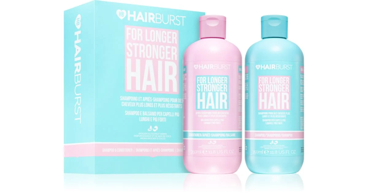 Hairburst set per capelli più forti e luminosi shampoo idratante 350 ml + balsamo nutriente 350 ml