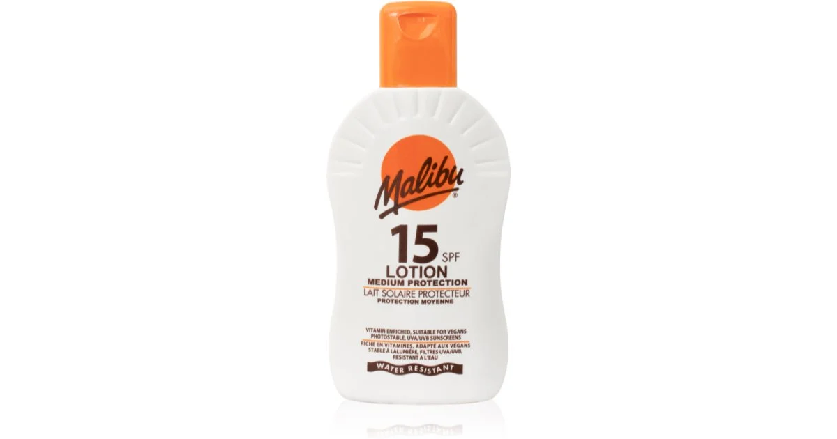 Malibu Lotion media protezione latte solare SPF 15 200 ml