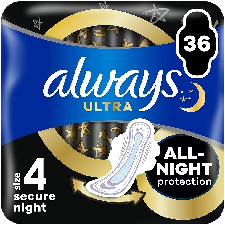Assorbenti igienici, misura 4, 36 pezzi