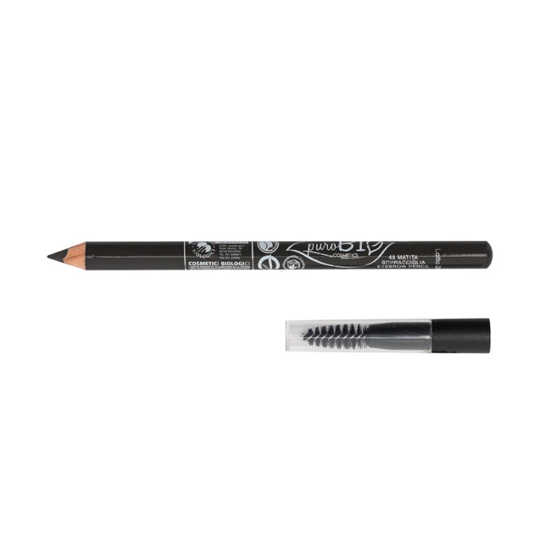 PUROBIO Matita Sopracciglia con Scovolino 48 – Carbone