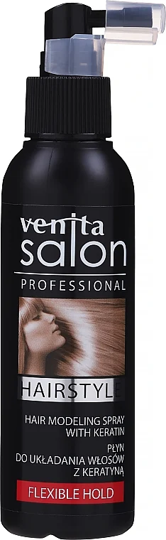 Spray capelli alla cheratina, tenuta flessibile